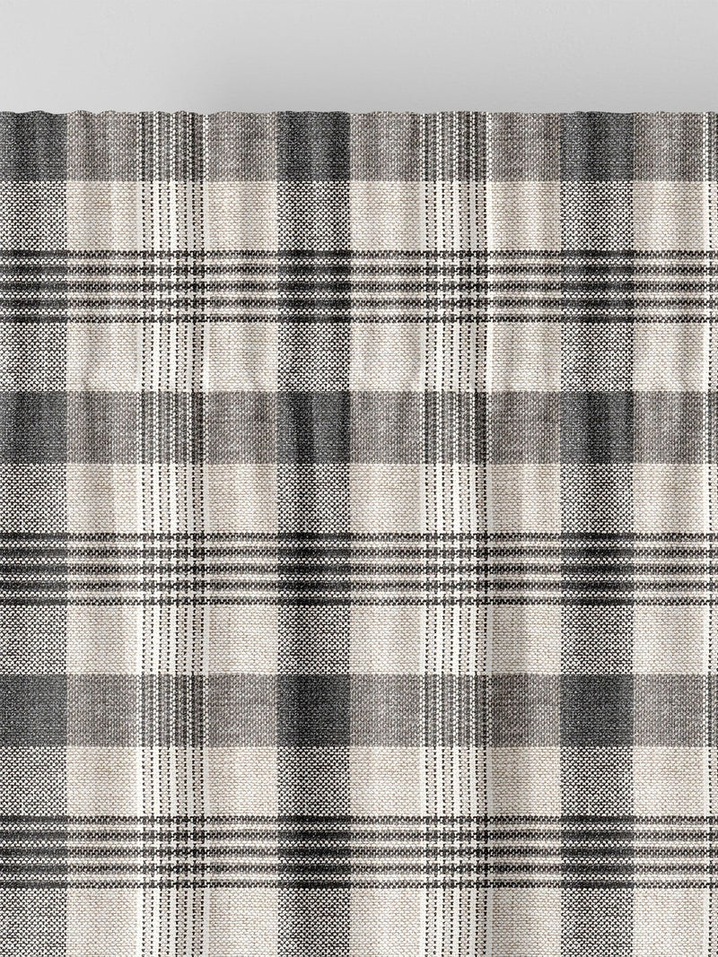 Cleveland check black made to measure curtains, UK version