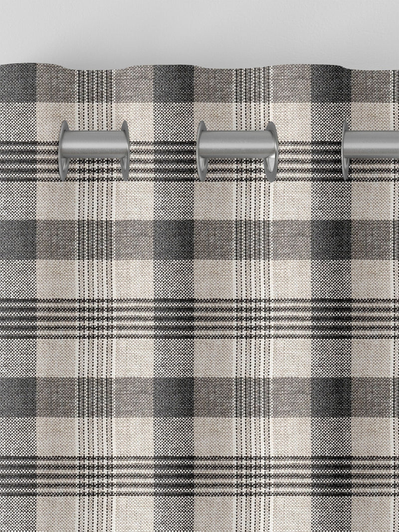 Cleveland check black made to measure curtains, UK version