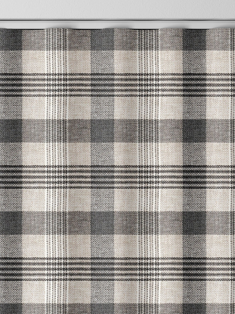 Cleveland check black made to measure curtains, UK version