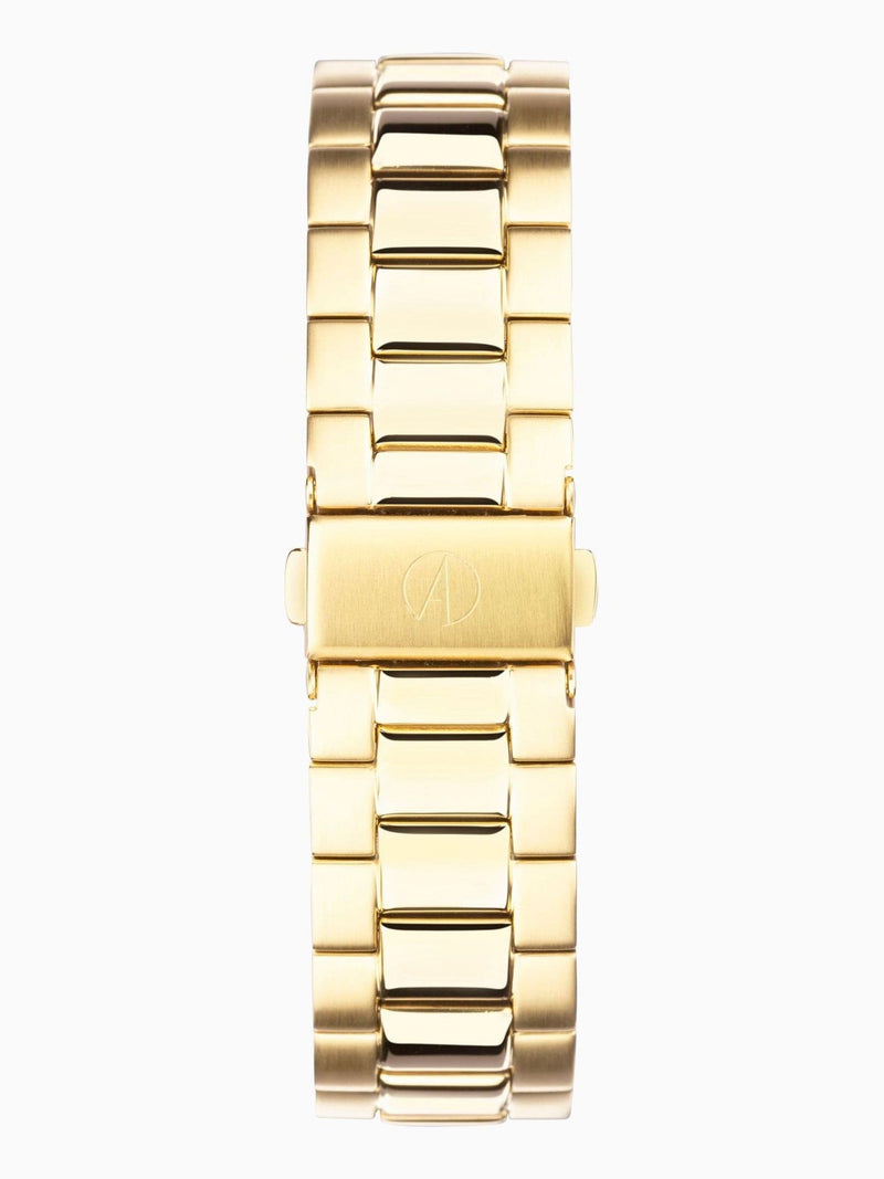Everyday Gold-Plated Stainless Steel Bracelet Analogue Watch with Grey Sunray Dial and 50m Water Resistance