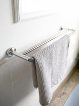 Next Robert Welch Silver Oblique Double Towel Rail 64cm- Buy online at McGrocer