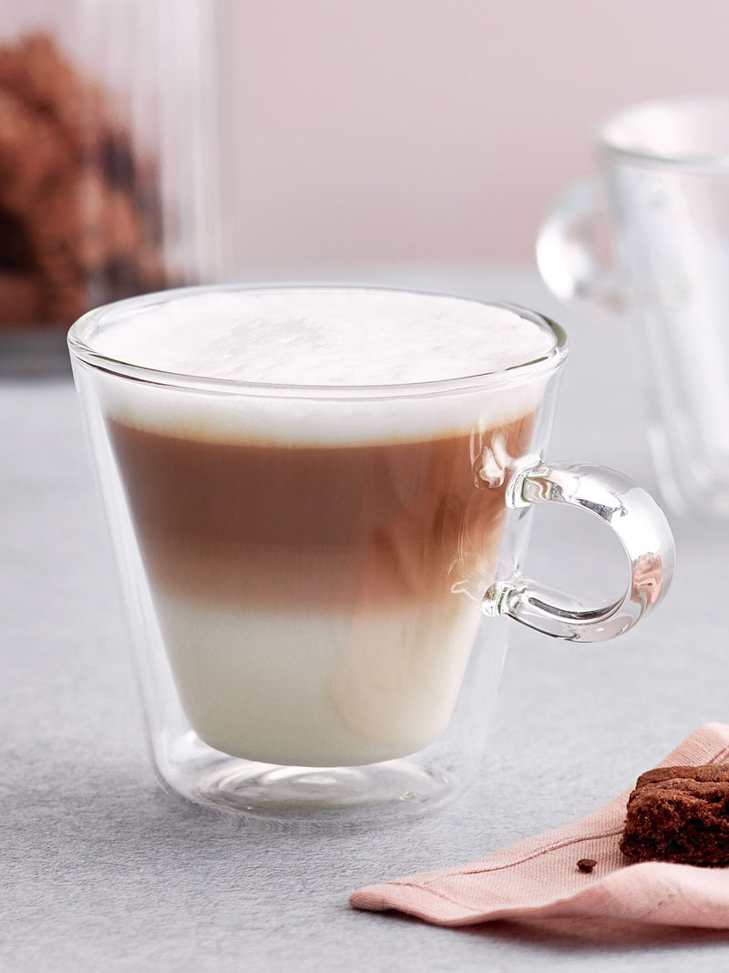 Judge Clear Duo Flare double-walled insulated latte glass set 325ml, UK version