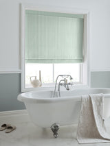Next Laura Ashley Green Burnsall Stripe Made to Measure Roman Blind- Buy online at McGrocer