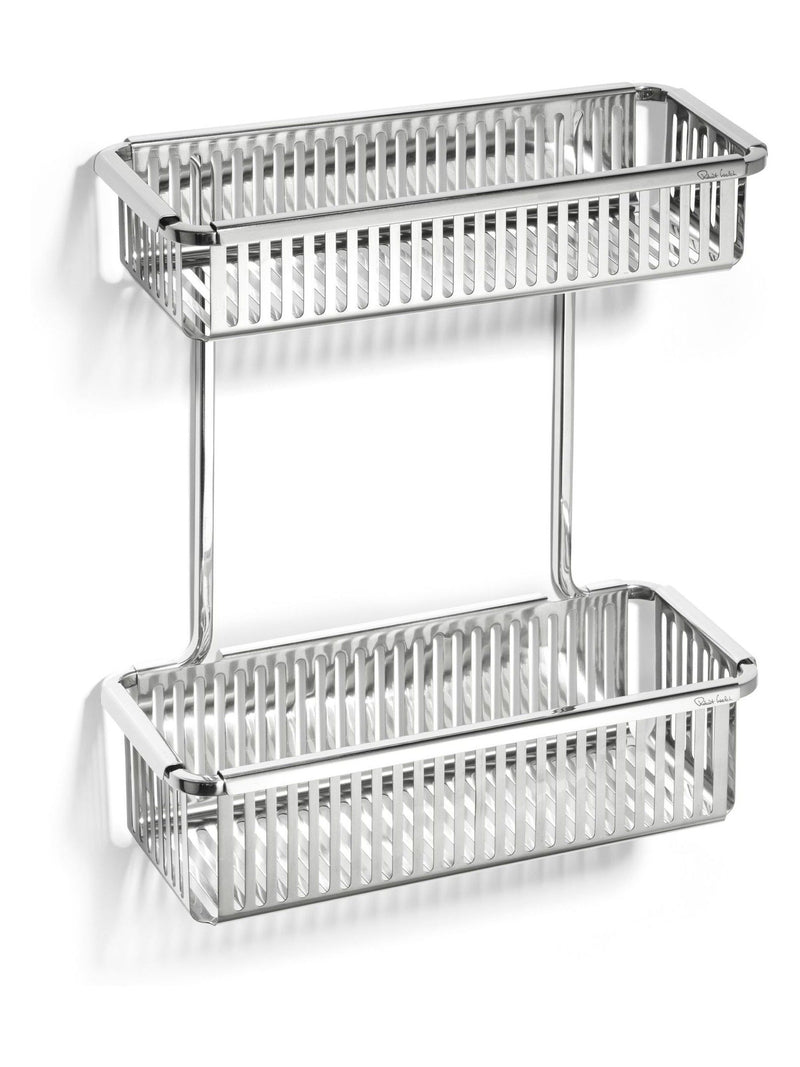 Robert Welch Silver Burford double shower basket, imported from the UK