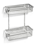 Robert Welch Silver Burford double shower basket, imported from the UK