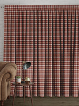 Next Red Cleveland Check Made To Measure Curtains- Buy online at McGrocer