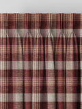 Cleveland red check curtains, imported from the UK