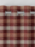 Cleveland red check curtains, imported from the UK