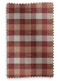 Cleveland red check curtains, imported from the UK