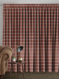 Cleveland red check curtains, imported from the UK