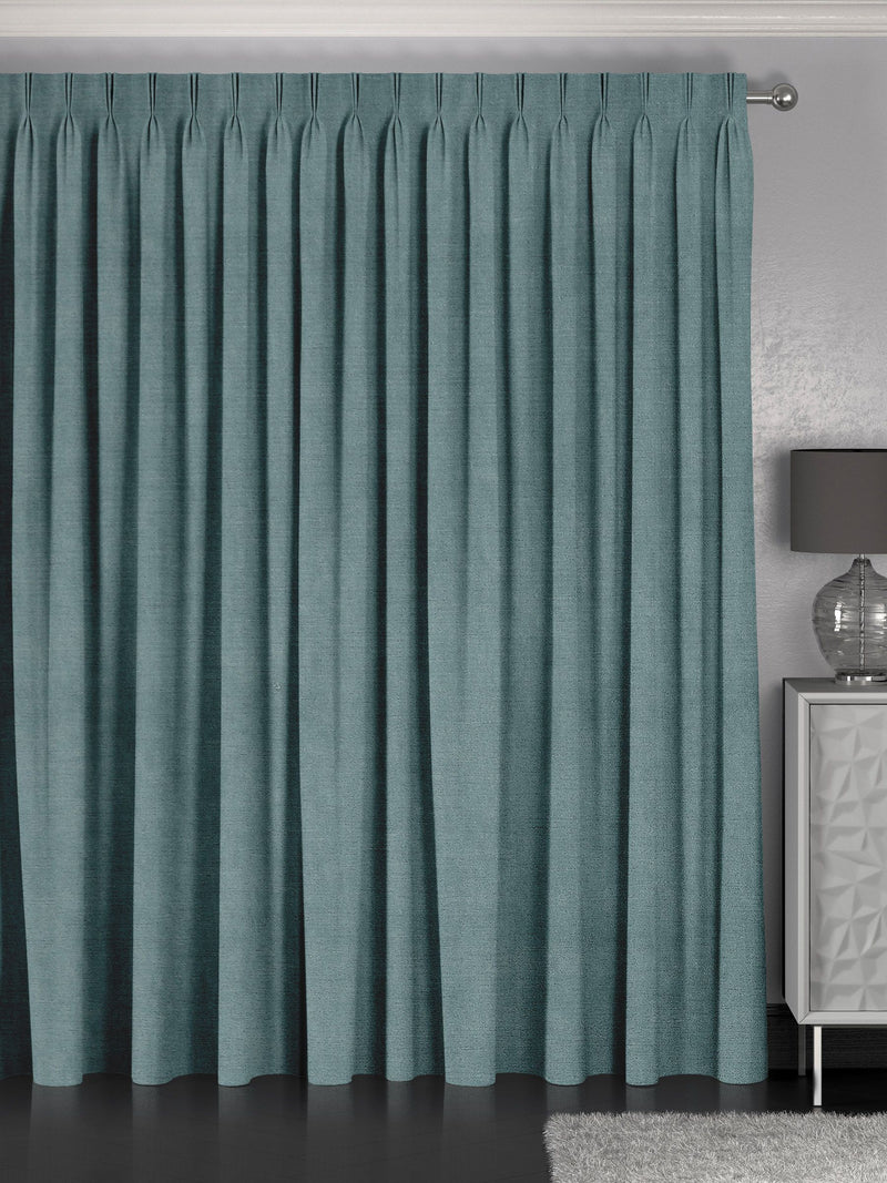 Riviera Blue Abbott made to measure curtains (British brand)