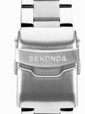 Sekonda Black Stainless Steel Bracelet Chronograph Watch 45mm (British brand)