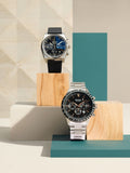Sekonda Black Stainless Steel Bracelet Chronograph Watch 45mm (British brand)