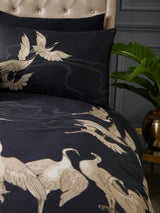 Next Laurence Llewelyn-Bowen Black Kireina 100% Cotton Duvet Cover and Pillowcase Set- Buy online at McGrocer