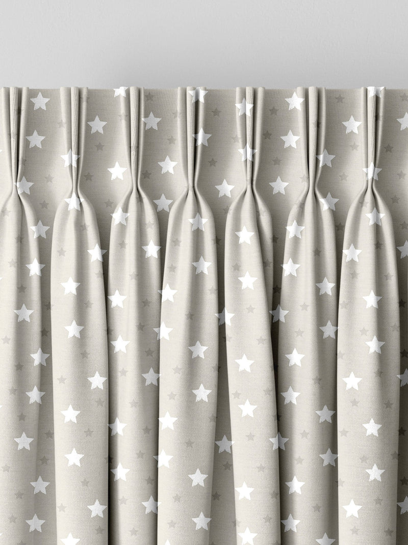 Ditsy Stars curtains natural 100% cotton made to measure, imported from the UK