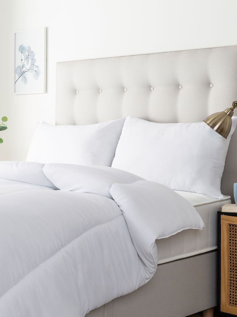 Slumberdown medium back sleeper Cosy Nights white pillows 2 pack (British brand)
