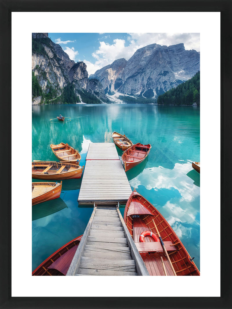 Brookpace Pragser Wildsee framed wall art 65 x 50cm - British product
