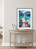 Brookpace Pragser Wildsee framed wall art 65 x 50cm - British product