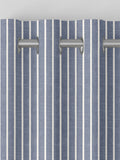 Franklin navy stripe made to measure curtains, imported from the UK