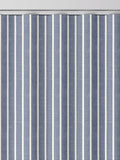 Franklin navy stripe made to measure curtains, imported from the UK
