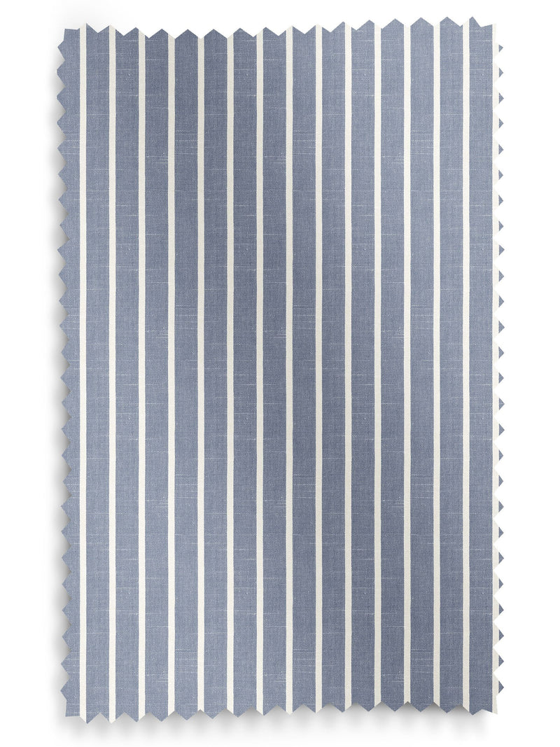 Franklin navy stripe made to measure curtains, imported from the UK