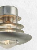 Searchlight Silver Max outdoor wall lantern, UK version