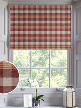 Next Red Cleveland Check Roman Blind- Buy online at McGrocer
