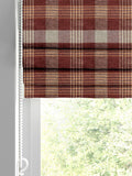 Cleveland red check roman blind - British product