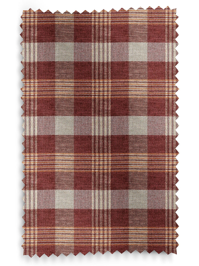 Cleveland red check roman blind - British product