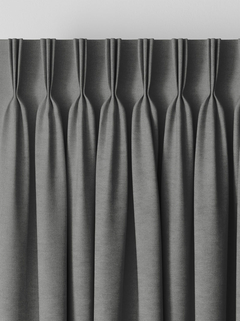Abbott Slate Grey made to measure curtains, imported from the UK