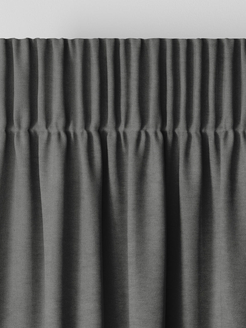 Abbott Slate Grey made to measure curtains, imported from the UK