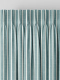 Franklin teal blue made to measure curtains, imported from the UK