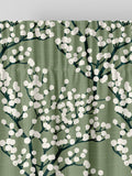 Green Grove made to measure curtains with Grove Aloe pattern - British product
