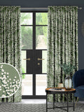 Green Grove made to measure curtains with Grove Aloe pattern - British product
