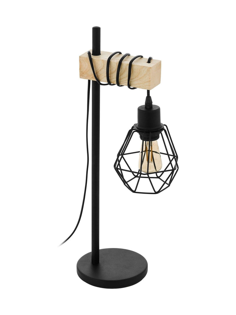 Eglo Townshend table lamp black caged 50cm, UK version