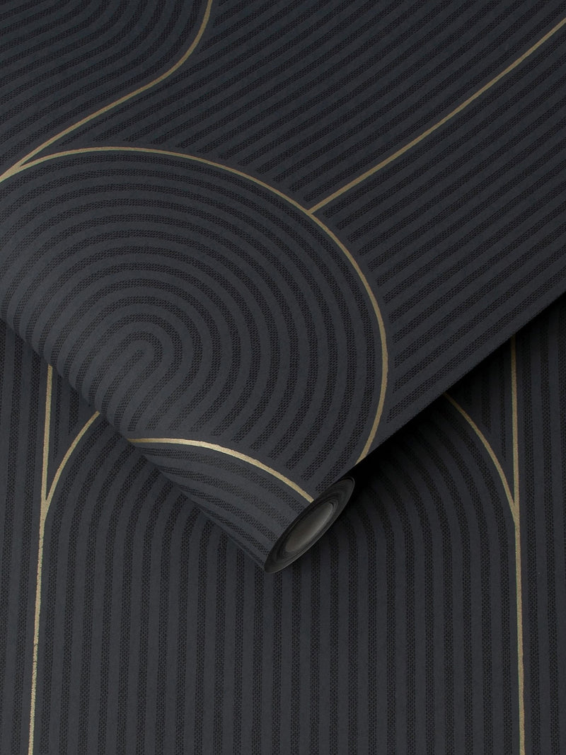 Graham & Brown Black Lancet wallpaper 10m, UK version