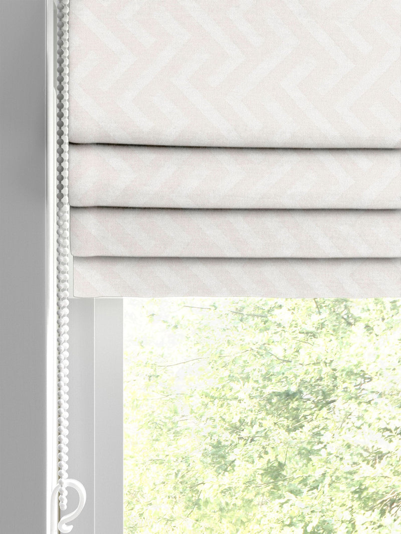 Amble cream geometric Roman blind made to measure, imported from the UK
