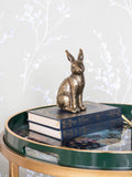 Laura Ashley gold antiqued sitting hare ornament, UK version