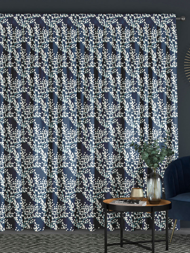 Blue Grove navy curtains, imported from the UK