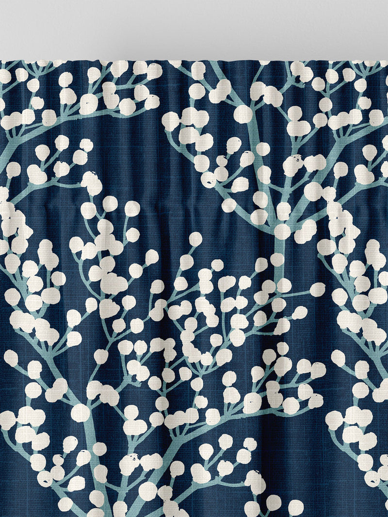 Blue Grove navy curtains, imported from the UK