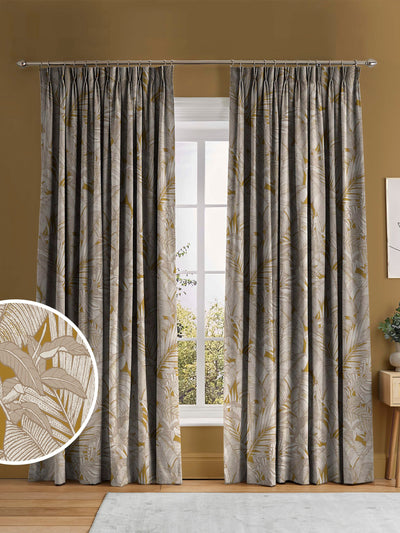 Next Graham & Brown Paradys Turmeric Yellow Made to Measure Curtains- Buy online at McGrocer