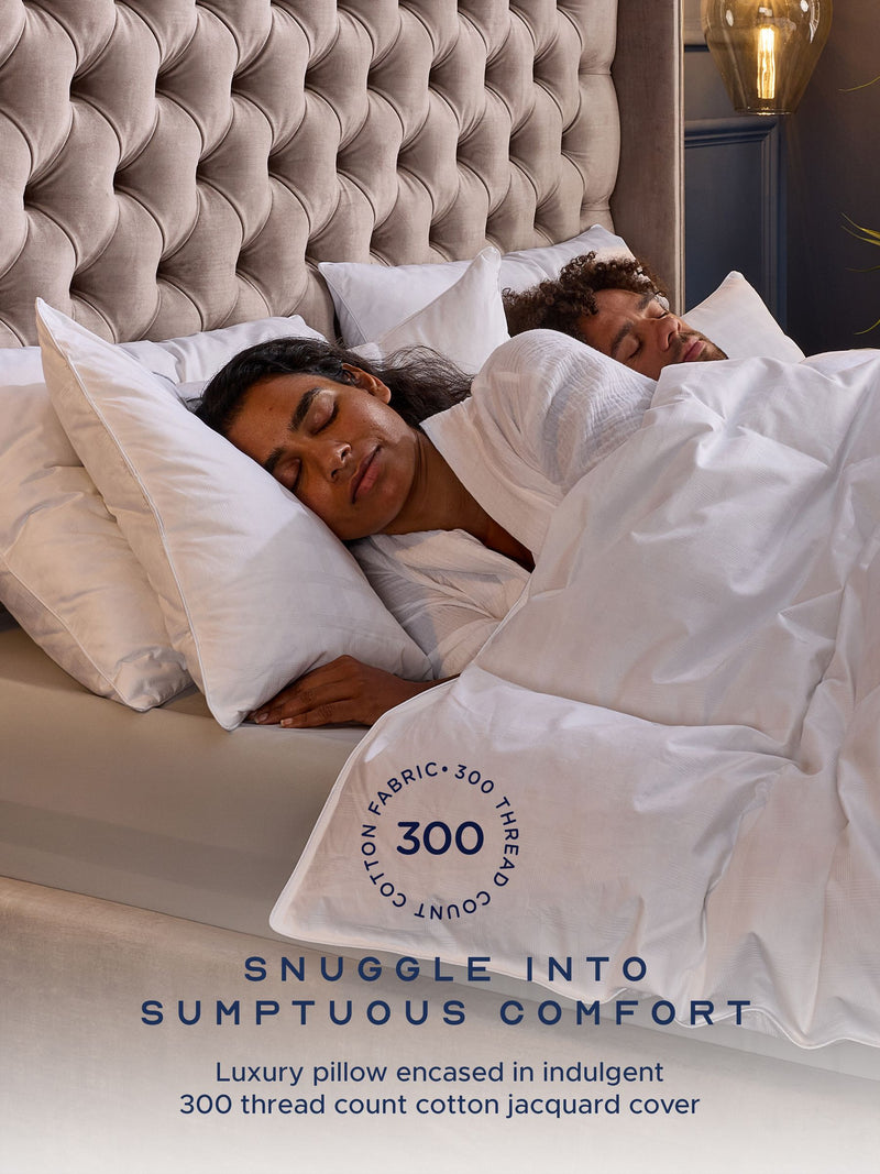 Snuggledown Hungarian Goose Down Soft Front Sleeper White Pillow (British brand)