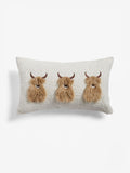 Hamish Highland Cow Trio cushion 50x30cm - British product