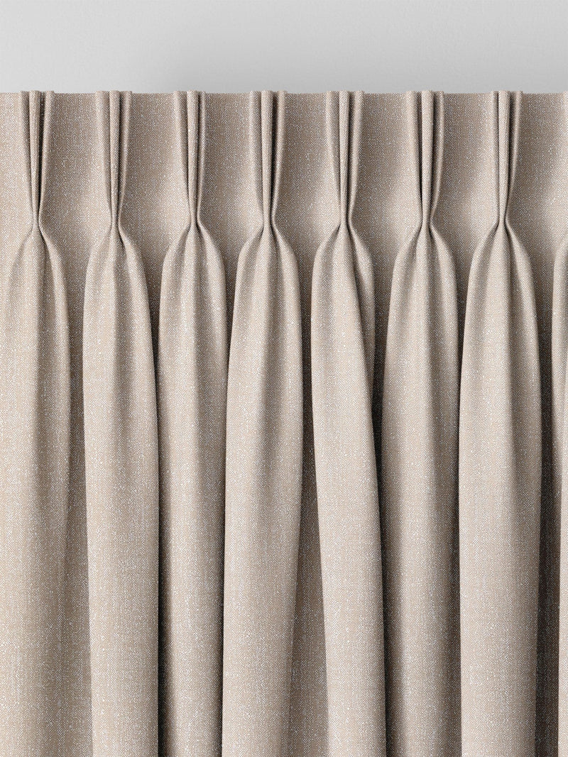Fawn Natural Glittery made to measure curtains, UK version