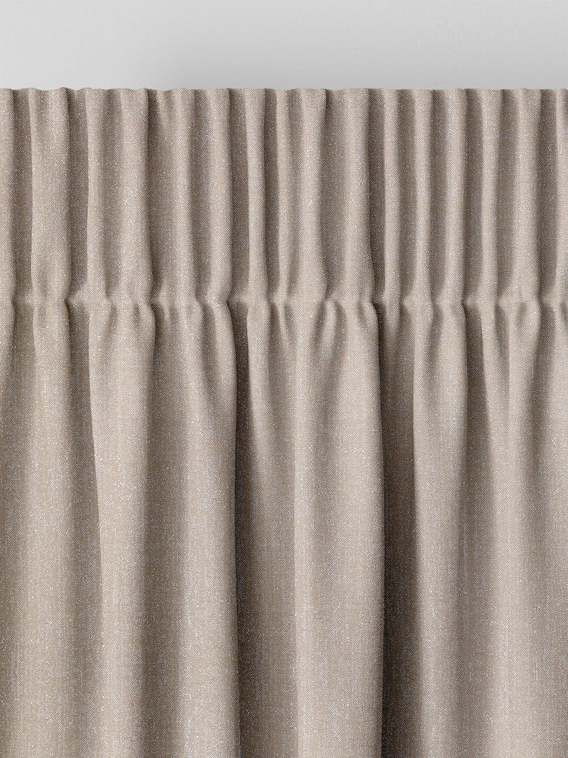 Fawn Natural Glittery made to measure curtains, UK version