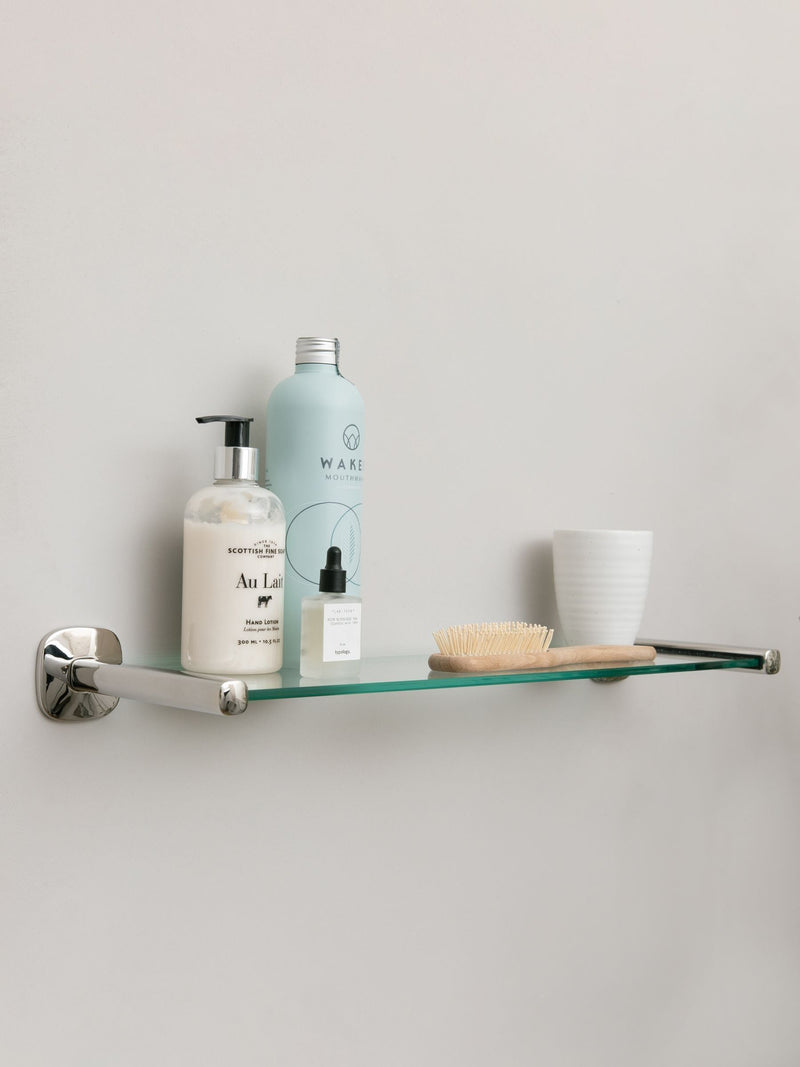 Robert Welch Burford wall-mounted glass shelf 55cm (British brand)