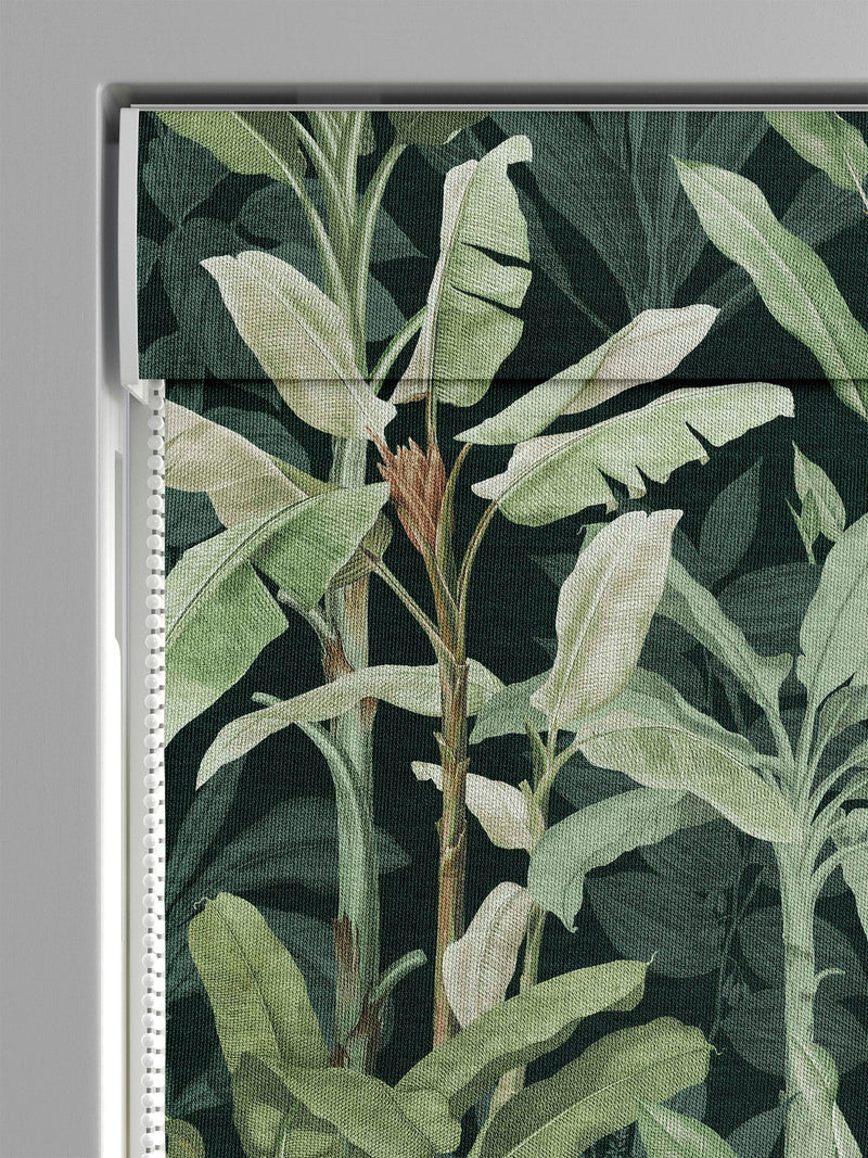 Graham & Brown emerald green Borneo Roman blind (British brand)
