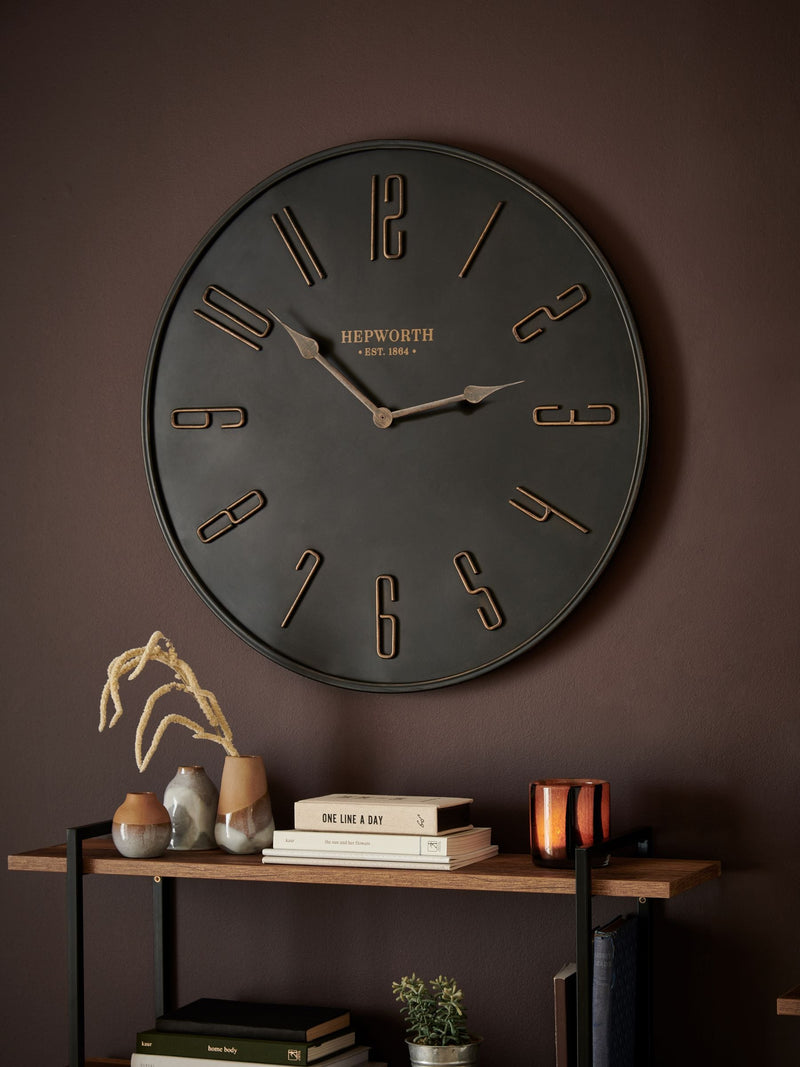 Stamford bronze wall clock 60cm - British product