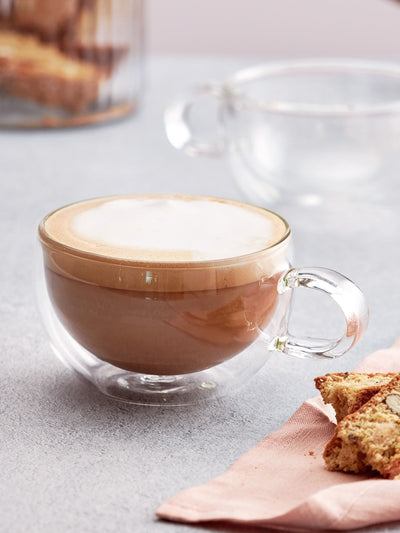 Next Judge Clear Duo Form Double Walled Cappuccino Glass Set 250ml- Buy online at McGrocer