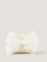 Next Monsoon Cream Organza Bow Evening Bag- Buy online at McGrocer